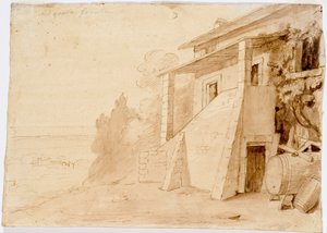 Tájkép, Grottaferrata alkotó: Robert Wilhelm Ekman