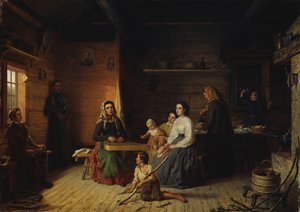 Kantele játék a parasztházban, 1868.