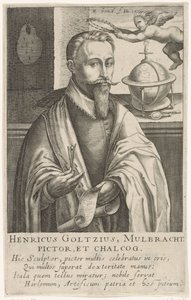 Hendrik Goltzius portréja, 1610 körül (metszet) alkotó: Robert Willemsz de Baudous