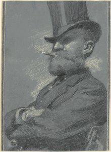 Férfi cilinderben, szivaroz