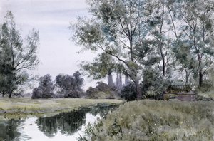 A Lesser Stouron, Kelet-Kent (akvarell) alkotó: Robert Winchester Fraser