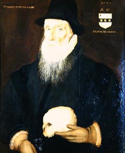 Sir Edward Grimston (1529-1610) mint öregember (olaj, vászon)