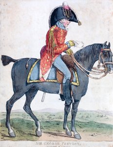Sir George Prevost, brit katona és gyarmati adminisztrátor, Kanada főkormányzója (színes rézkarc) alkotó: Robert the younger Dighton