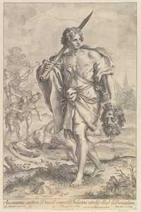 Dávid Góliát fejével, 1680-1743.