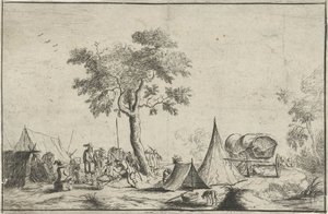 Tábor hegyes sátorral alkotó: Robert van den Hoecke