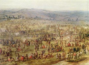 Katonai tábor (olaj, réz) (341904 részlet)