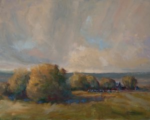 Holdfelkelte, 2016 (olaj, tábla) alkotó: Roberta Murray