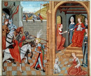 Az amazonoknál valószínűleg Savoyai Lujza (1467-1531) királynő udvara van. Miniatűr a kézirat fr. 22971 „” Secret de l