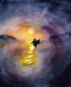 A magányos Naplemente-tó alkotó: RodMacIver