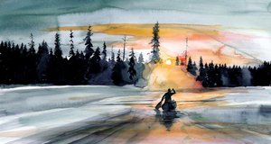 Evezés a Wilderness-tavon alkotó: RodMacIver
