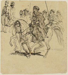 Arab lovasok alkotó: Rodolphe Bresdin