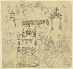 Építészet és figurák alkotó: Rodolphe Bresdin