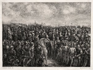 Caesar és foglyai, 1878. alkotó: Rodolphe Bresdin