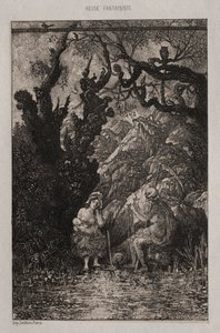 A halál és a fiatal anya alkotó: Rodolphe Bresdin