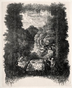 Thierry-Faletans Mesék és mesék első frontképe, 1868. alkotó: Rodolphe Bresdin