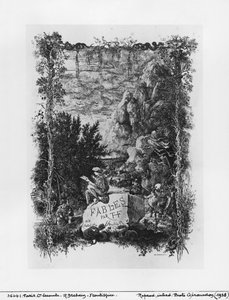 Elülső rész illusztrációja Hippolyte de Thierry-Faletans „Fables”-jából (19. század) 1868