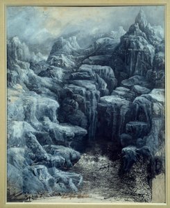Les rocks Szürke mosás és fehér gouache, Rodolphe Bresdin (1822-1885) 1884 V. 0,49x0,39 m Párizs, Orsay Múzeum