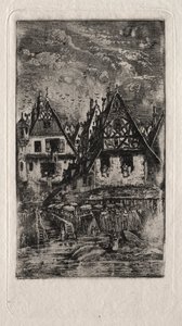 Piactér napernyőkkel alkotó: Rodolphe Bresdin