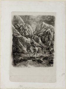 Lovas a hegyekben alkotó: Rodolphe Bresdin