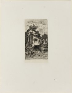 Vízimalom alkotó: Rodolphe Bresdin