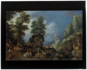 Sziklás táj állatokkal alkotó: Roelandt Jacobsz. Savery