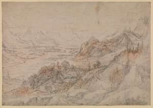 Hegyi táj - Inn Valley Tirolban, 1607 alkotó: Roelandt Jacobsz. Savery