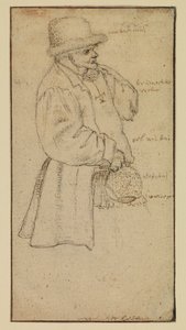 Korsót vivő paraszt, recto, 16. század alkotó: Roelandt Jacobsz. Savery