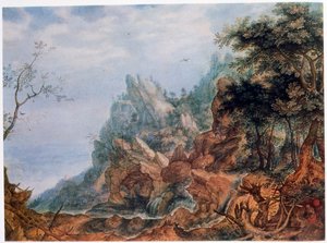Szent Jeromos egy sziklás tájon, 1596-1639
