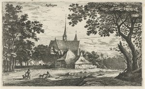 Kilátás a Klein-Zundert-i St. Willibrord-templomra Rysbergen (cím az objektumon) Falusi jelenetek Észak-Hollandiában (sorozat címe)