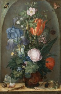 Virágcsendélet két gyíkkal, 1603