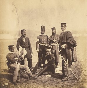 Van Straubenzee dandártábornok és a Buffs tisztjei alkotó: Roger Fenton