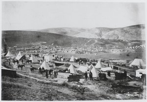 A 4. (The Queen’s Own Light) dragonyosok tábora alkotó: Roger Fenton