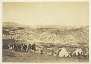 A lovas tüzérség táborozása alkotó: Roger Fenton