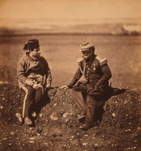 Cisse francia tábornok, Pierre Bosquet tábornok vezérkari főnöke és segédtiszt, portré a krími háború alatt, Krím, Ukrajna alkotó: Roger Fenton