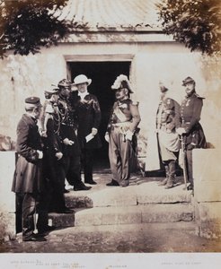 Csoport a főhadiszálláson, az 1855-ös krími háborúhoz kapcsolódó 52 fényképet tartalmazó albumból alkotó: Roger Fenton