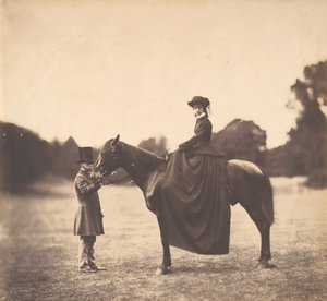 Hölgy lóháton, 1850-es évek.
