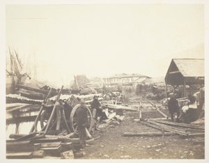 Leszállóhely, vasúti raktárak, Balaklava alkotó: Roger Fenton