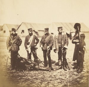 Munro alezredes és a 39. ezred tisztjei alkotó: Roger Fenton