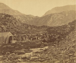 Hegyek a walesi Llyn Ogwen lábánál alkotó: Roger Fenton