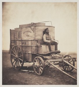 A fotós furgonja Marcus Sparlinggal a Krím-félszigeten, 1855 alkotó: Roger Fenton