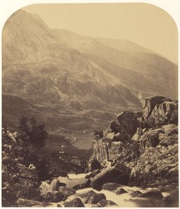 Kilátás az Ogwen-vízesésektől Nan Francon felé alkotó: Roger Fenton