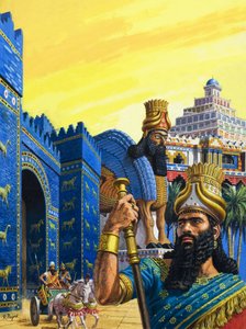 Babylon the Mighty (gouache, papír) alkotó: Roger Payne