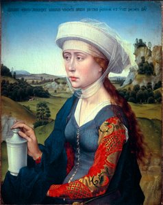 A Braque család triptichonja: Szent Mária Magdolna ábrázolása (Braque triptichon jobb oldala), 1450 körül (olaj, fa) alkotó: Rogier van der Weyden