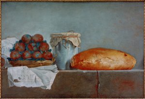 Gyümölcs csendélet kenyérrel alkotó: Roland Delaporte
