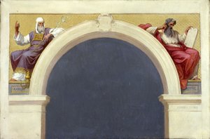 A Saint-François-Xavier templom vázlata: Mózes és Áron, 1874 és 1876 között (olaj, vászon) alkotó: Romain Cazes