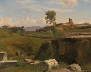 Kilátás az Aventinus-hegyre, Róma. alkotó: Romain Etienne Gabriel Prieur