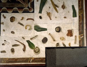 „Asarotos” (Söpöretlen padló) Harakliton által aláírt mozaiktöredékek Rómából, Kr.u. 2. század alkotó: Roman