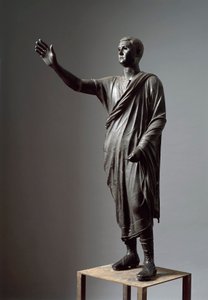 Aule Metele, Arringatore, A szónok, bronz szobor, i.e. 80, Pila (Perugia) alkotó: Roman