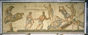 Gladiátorok csata, i.sz. 320 (mozaik) alkotó: Roman