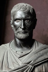 Brutus mellszobra (Bruto Capitolino) (Capitolin) - Bronz szobor, Kr.e. 300, Dim. 79 cm - Róma, Musei Capitolini, Palazzo dei Conservatori, Sala dei Trionfi - Lucius Junius Brutus mellszobra, Capitoline Brutus néven ismert - Bronz szobor